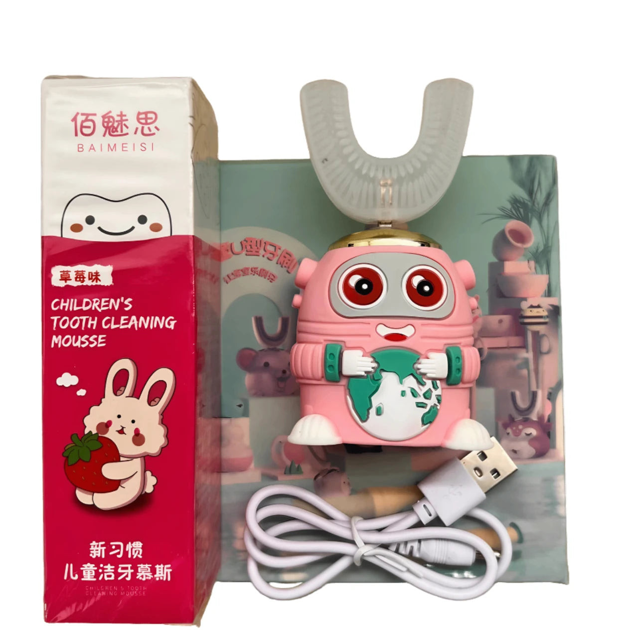 CEPILLO ELECTRICO PREMIUM PARA NIÑOS + CREMA DE DIENTES EN ESPUMA + ENVÍO GRATIS 🎁
