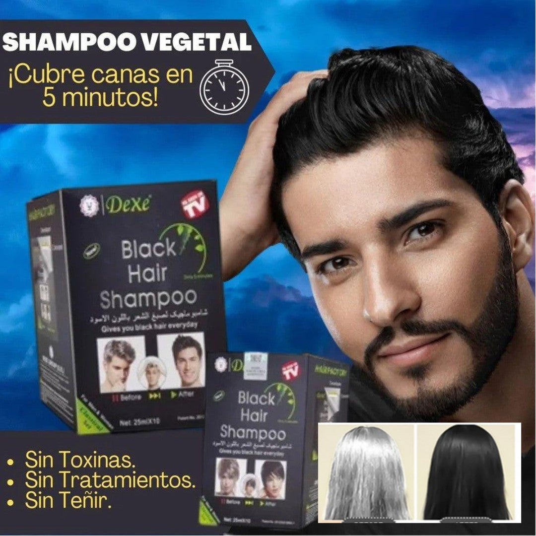 SHAMPOO NATURAL CUBRE CANAS - CADA CAJA TIENE UNA DURACIÓN DE 5 A 10 MESES - ENVÍO GRATIS