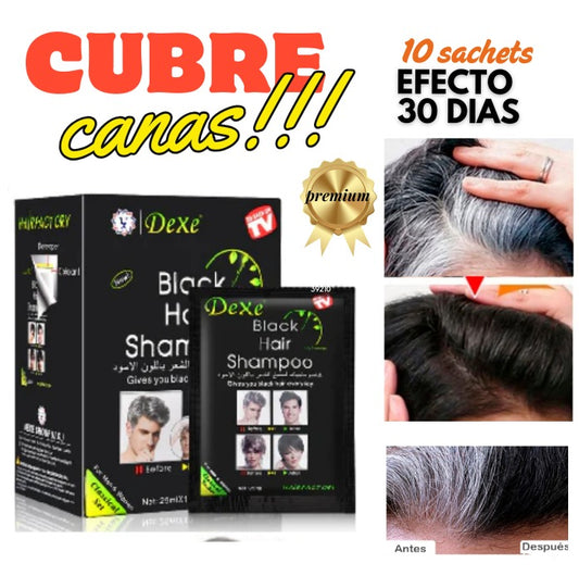 SHAMPOO NATURAL CUBRE CANAS - CADA CAJA TIENE UNA DURACIÓN DE 5 A 10 MESES - ENVÍO GRATIS